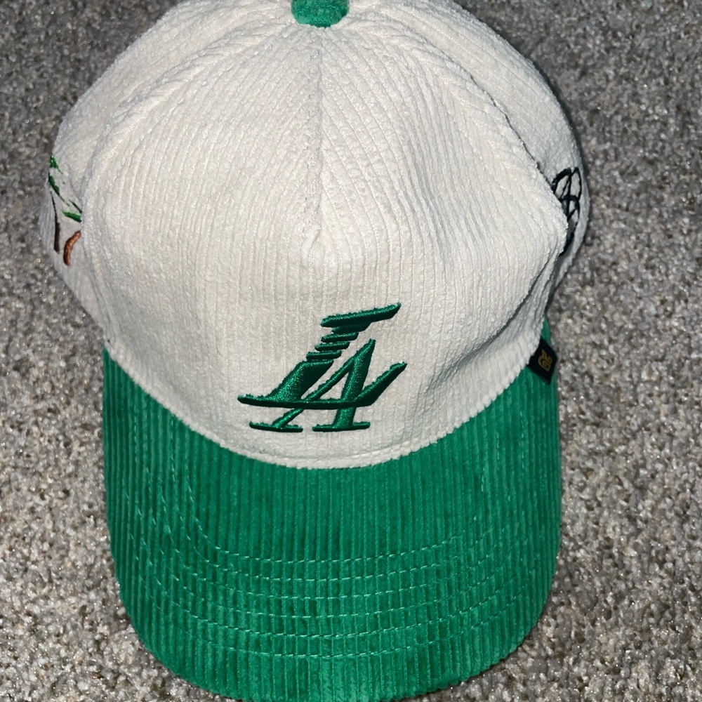 Los Angeles Curduroy Green Beige SnapBack
